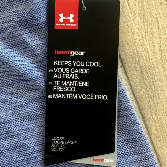 Purple Striped High Neck UnderArmor Tank Top NWT - Picture 3 of 5